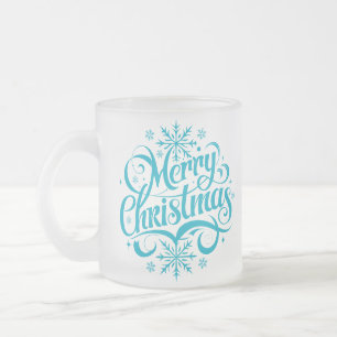 Weihnachtlicher gefrosteter Kaffeebecher Mattglastasse
