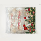 Weihnachtlicher Hintergrund Wandteppich (Vorderseite (Horizontal))