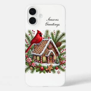 Weihnachtlicher Kardinal-Feiertag iPhone 16 Plus Hülle