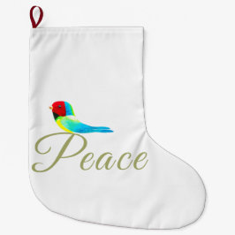 Weihnachtlicher kleiner Vogel Friedensbote Großer Weihnachtsstrumpf