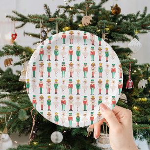 Weihnachtlicher Nussknacker-Ballerina Pappteller