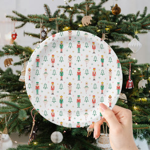 Weihnachtlicher Nussknacker-Ballerina Pappteller