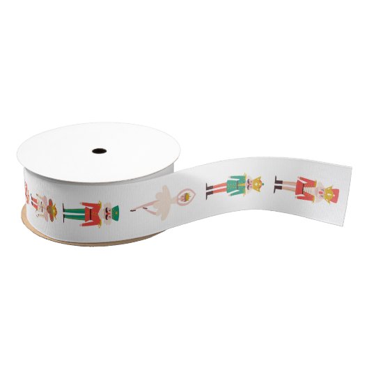 Weihnachtlicher Nussknacker-Ballerina Ripsband (Spule)