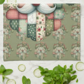 Weihnachtlicher Patchwork-Weihnachtsmann im Volksk Geschirrtuch (Gefaltet)