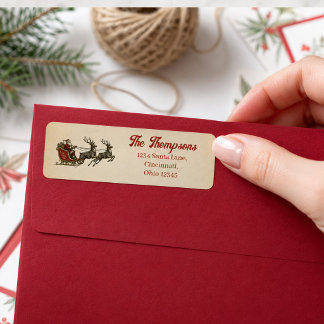 Weihnachtlicher Santa Claus Absenderadresse