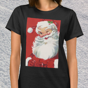 Weihnachtlicher Santa Claus, fröhlich und zwinkern T-Shirt