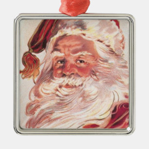 Weihnachtlicher Santa Claus im Vintage-Stil Ornament Aus Metall