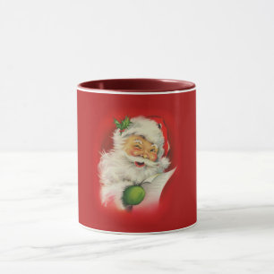 Weihnachtlicher Santa Claus im Vintage-Stil Tasse