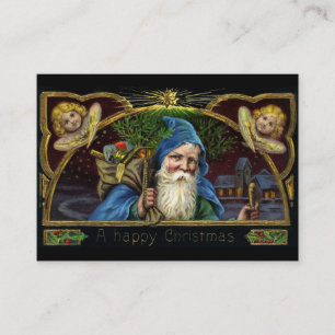 Weihnachtlicher Santa Claus mit Geschenken 3 Visitenkarte