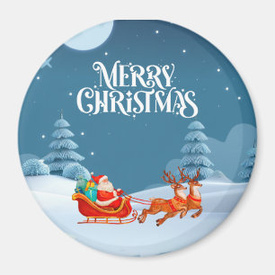 Weihnachtlicher Santa-Schlitten-Kühlschrankmagnet Magnet