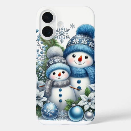 Weihnachtlicher Schneemann Feiertag Case-Mate iPhone Hülle (Rückseite)