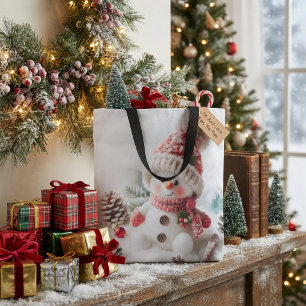 Weihnachtlicher Schneemann Tasche