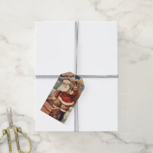 Weihnachtlicher viktorianischer Weihnachtsmann im Geschenkanhänger