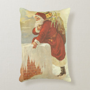 Weihnachtlicher viktorianischer Weihnachtsmann im  Zierkissen