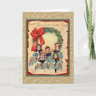 Weihnachtlicher Vintage-Chor Feiertagskarte