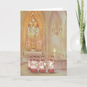 Weihnachtlicher Vintage-Chor Feiertagskarte