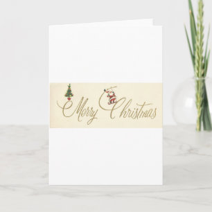 Weihnachtlicher Vintage-Schwung-Santa Feiertagskarte