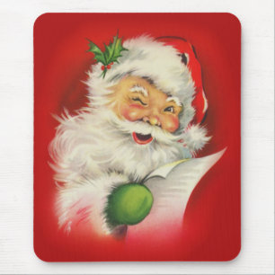 Weihnachtlicher Vintage-Weihnachtsmann Mousepad