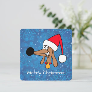 Weihnachtlicher Weihnachts-Dackel-Hund Feiertagskarte