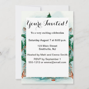 Weihnachtlicher Weihnachtsmann Frohe Grüße Einladung