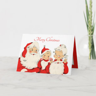 weihnachtlicher Weihnachtsmann Mrs. Claus mit Gefü Karte