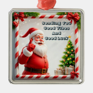Weihnachtlicher Weihnachtsmann und Schneemann Ornament Aus Metall