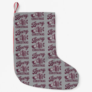 Weihnachtliches Bierfest Vintage Beer Party Xmas Kleiner Weihnachtsstrumpf