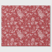 Weihnachtliches Botanisch Geschenkpapier (Flach)