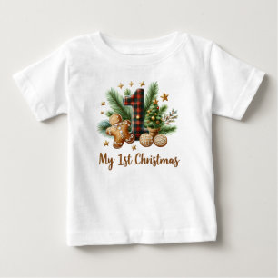 Weihnachtliches erstes Weihnachten des Babys Baby T-shirt