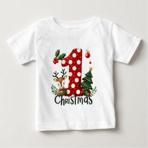 Weihnachtliches erstes Weihnachten des Babys Baby T-shirt