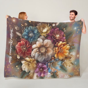 "Weihnachtliches Farbenspiel" Fleecedecke