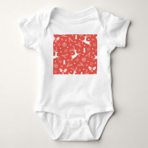 Weihnachtliches festliches nahtloses Muster Baby Strampler