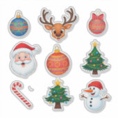 Weihnachtliches Festset Aufkleber (Vorderseite)