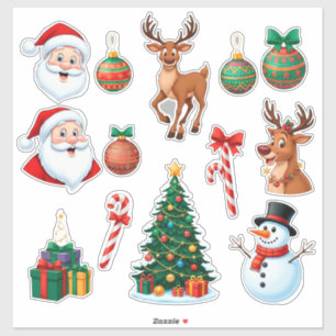 Weihnachtliches Festset Aufkleber
