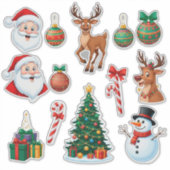 Weihnachtliches Festset Aufkleber (Vorderseite)