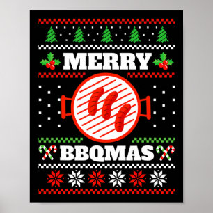 Weihnachtliches Festtagsmuster Advent Byrbecue Gri Poster