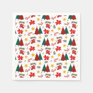 Weihnachtliches Festtagsmuster Serviette