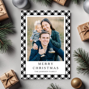 Weihnachtliches Gingham-Foto Weihnachten