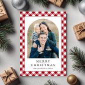 Weihnachtliches Gingham-Foto Weihnachten