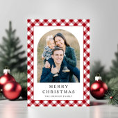 Weihnachtliches Gingham-Foto Weihnachten