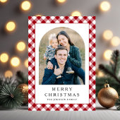 Weihnachtliches Gingham-Foto Weihnachten