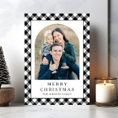 Weihnachtliches Gingham-Foto Weihnachten