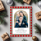 Weihnachtliches Gingham-Foto Weihnachten