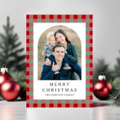 Weihnachtliches Gingham-Foto Weihnachten
