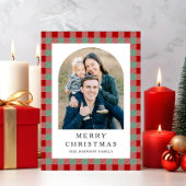 Weihnachtliches Gingham-Foto Weihnachten
