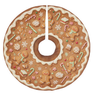 Weihnachtliches Ingwerbrot Weihnachten Polyester Weihnachtsbaumdecke