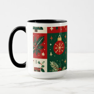 Weihnachtliches Klassisches Christmas-Patchwork Tasse