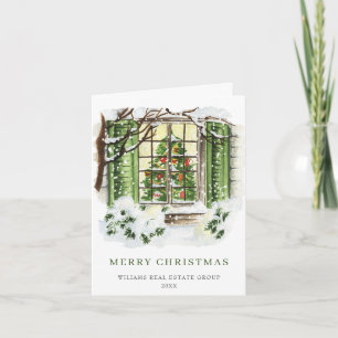 Weihnachtliches Landhaus Weihnachtsgruß für Untern Feiertagskarte