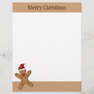Weihnachtliches Lebkuchen-Weihnachtsplätzchen & Be Briefbogen