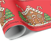Weihnachtliches Lebkuchenhäuschen Geschenkpapier (Rolleneckpunkt)